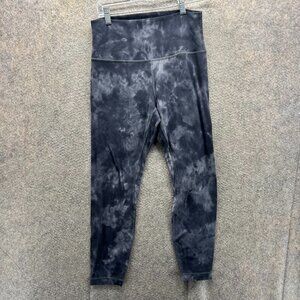 Lululemon Pants Womens 8 Gray Athletic Yoga High Rise Gym Legging Patterned